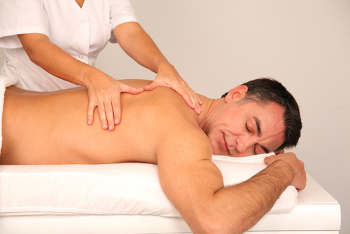 Man Having a Back Massage